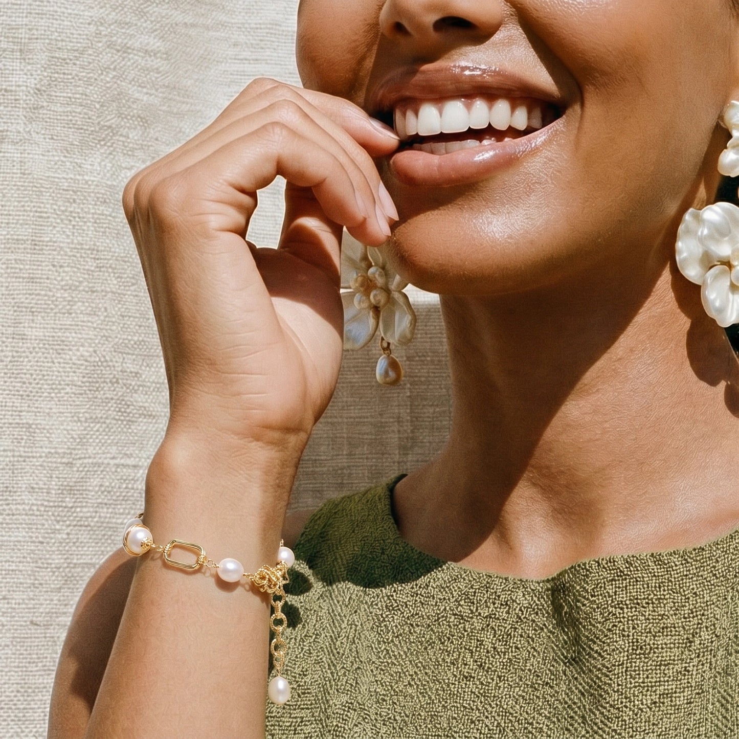 Gouden Parel Ketting Armband