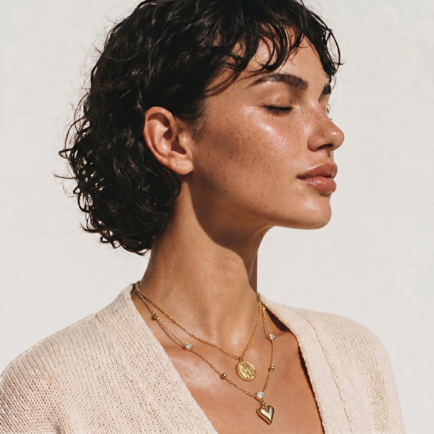 Kristallen Hart Bedel Ketting
