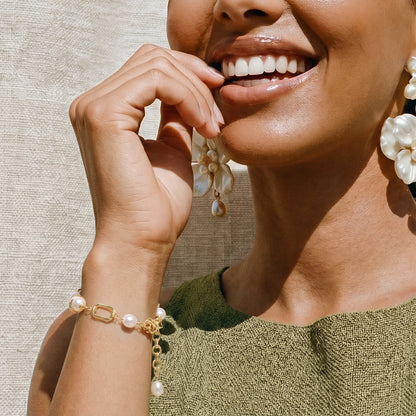 Gouden Parel Ketting Armband